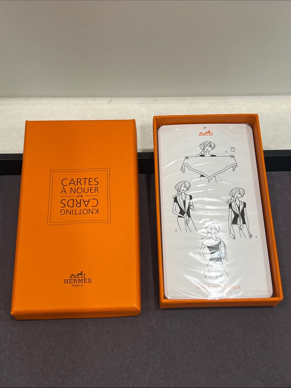 Hermès Orange Knotting Cards Set
